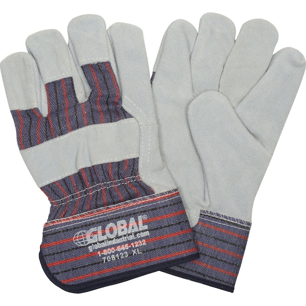 Global Industrial Leather Palm Safety Gloves with 2-1/2in Safety Cuff, X-Large, PR 708123XL - main